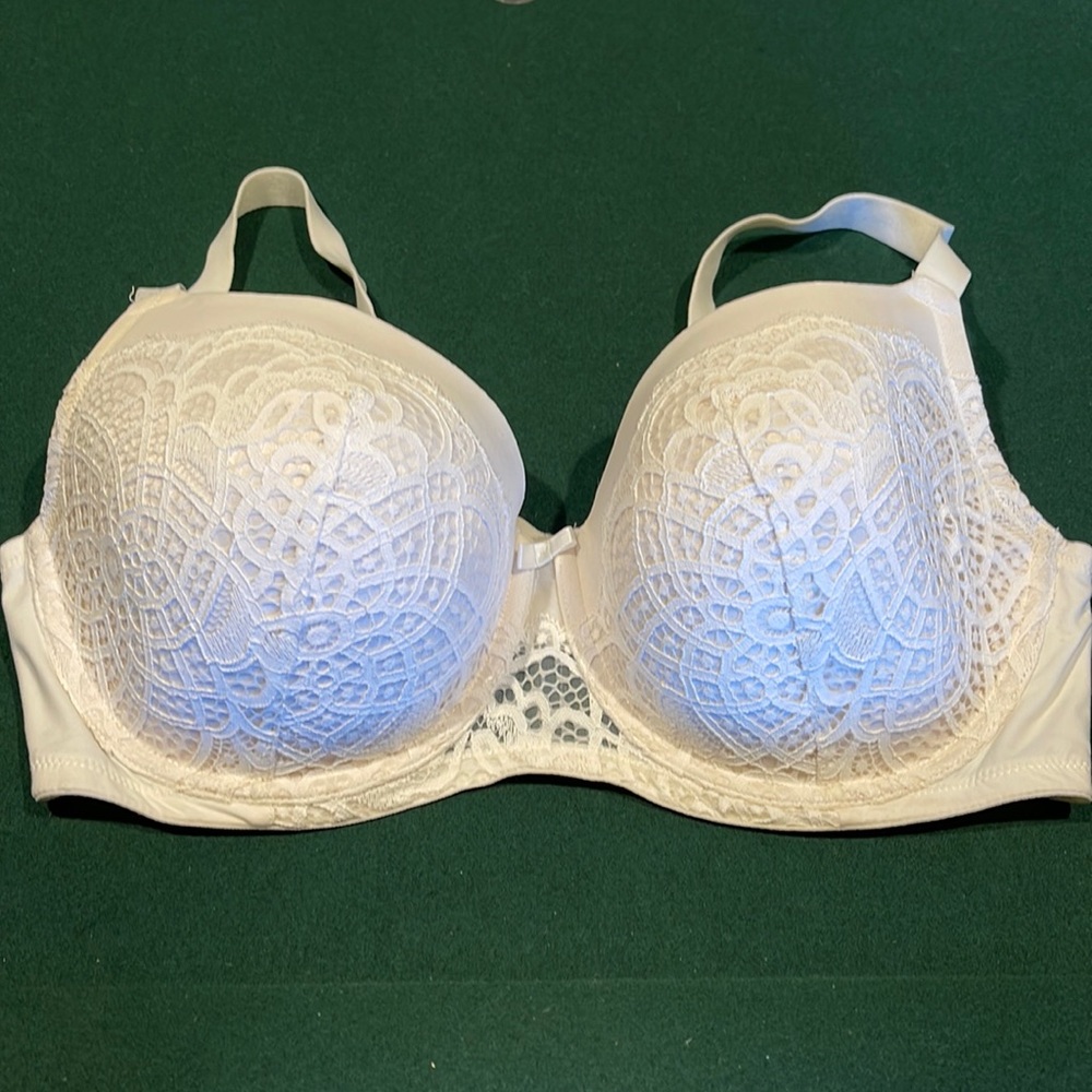 Auden Womens 40DDD Balconette Coverage Lightly Lined Bra  CREAM